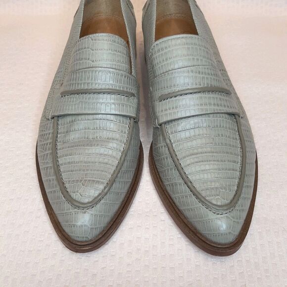 Franco Sarto Loafers Beige Women Size 7M Heeled Shoes IRENA Almond Pointed Toe - Picture 2 of 9